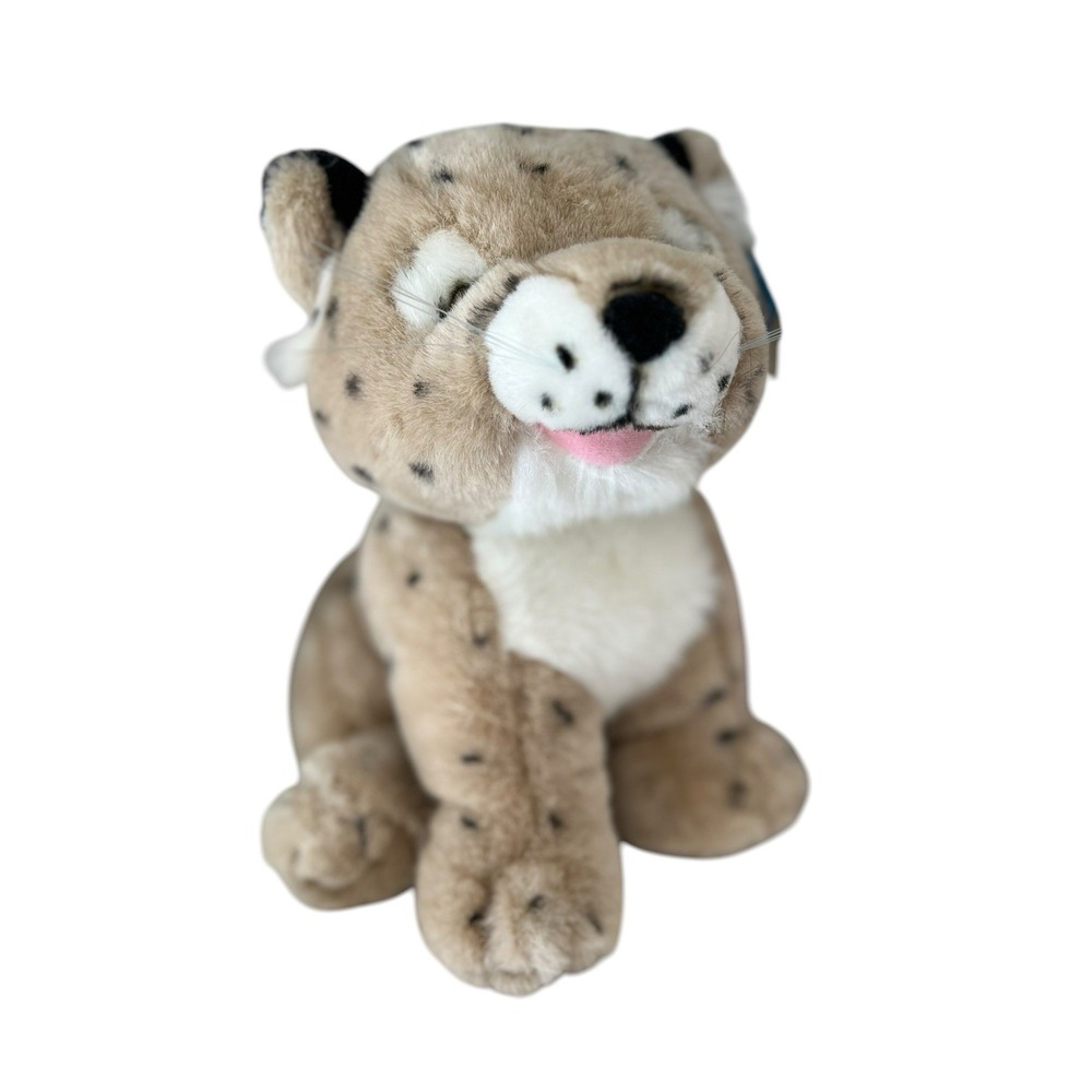 Vintage Cuddle Wit Cheetah Leopard Plush 1992‎ Stuffed Animal Beige Black Spots